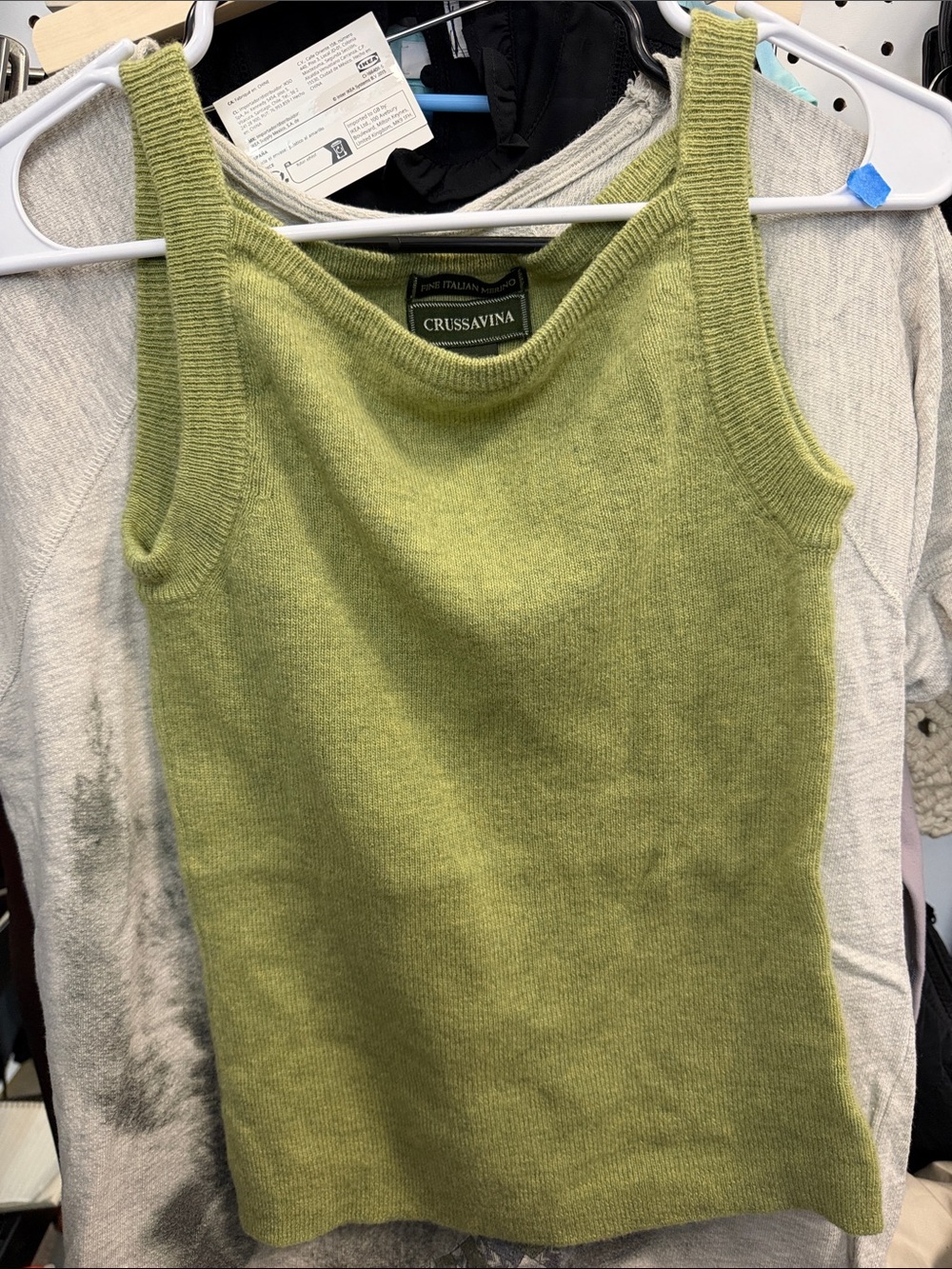 Green Knit Tank Sleeveless